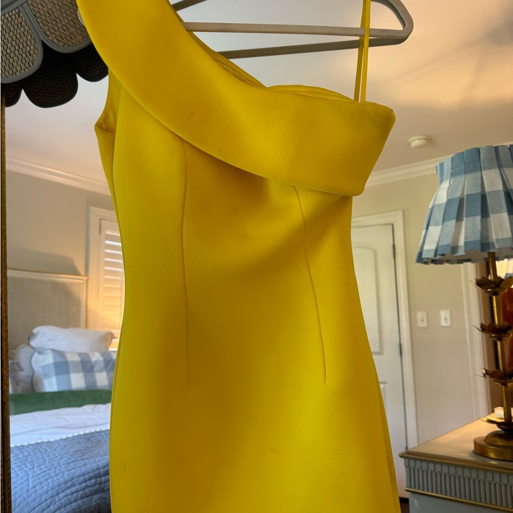 Jovani One Shoulder Yellow Dress